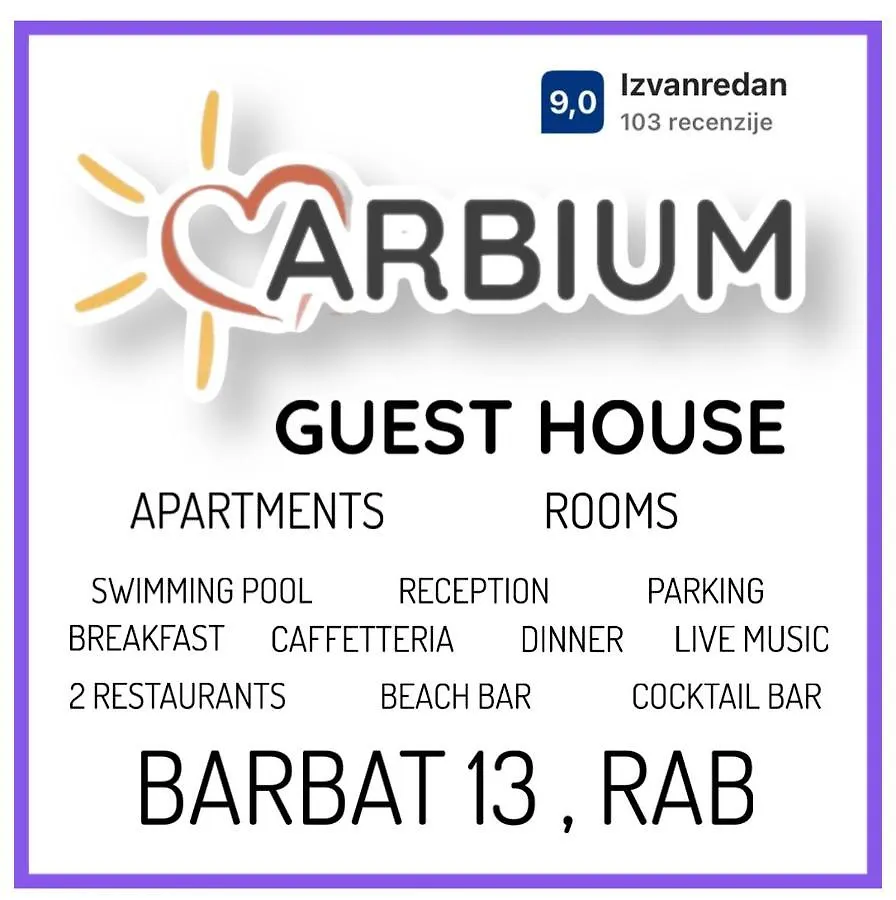 Arbium Classic Barbat na Rabu 0*,  Croatie